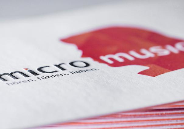 micromusic Geschäftsausstattung Visitenkarten